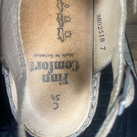 Finn Comfort Sandals Womens US 8 Strappy Flats Hook & Loop Brown Leather UK 5.5 - Picture 6 of 10